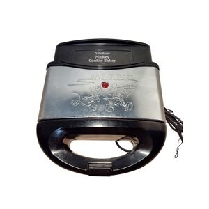 VillaWare‎ Mickey Cookie Baker Disney OS Black Silver Excellent 5555-04 Oh Boy
